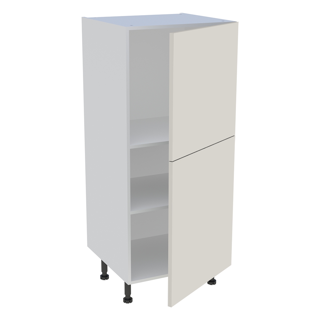 Demi colonne cuisine 2 portes H. 129,6 cm x L. 60 cm - Lin mat
