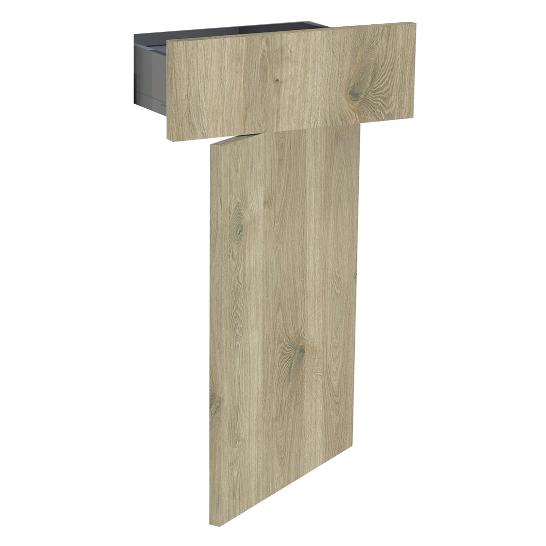 Kit façade meuble cuisine Chêne Doré 1 porte, 1 tiroir H. 71,7 cm L. 39,7 cm