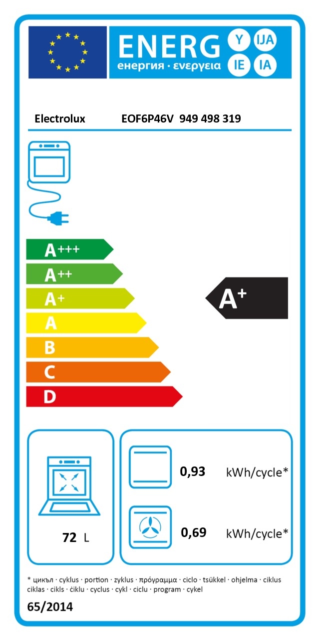 Four encastrable multifonction pyrolyse blanc - Electrolux EOF6P46V1