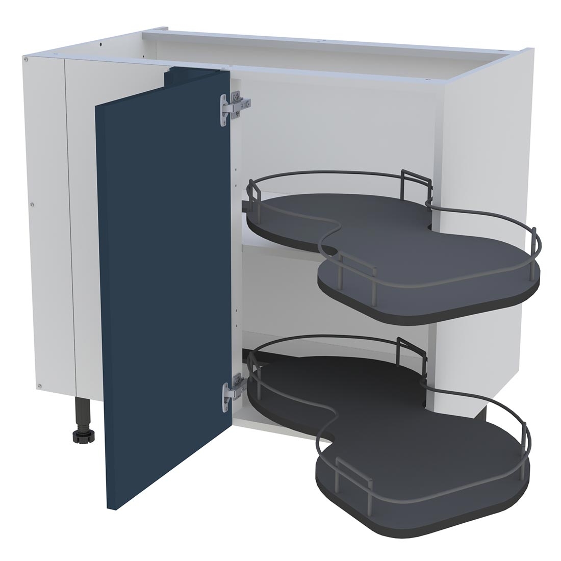Meuble bas cuisine 1 porte H. 87 cm x L. 90 cm - BSA110G - Bleu nuit mat