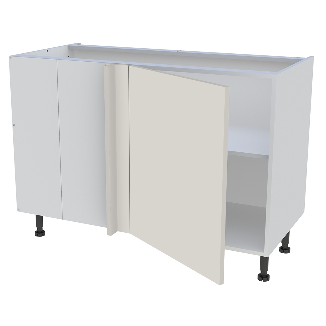 Meuble bas d'angle cuisine 1 porte H. 87 cm x L. 120 cm - Lin mat