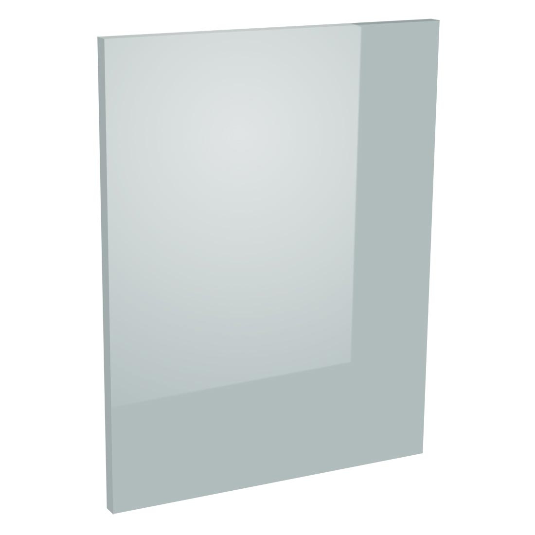 Kit façade 1 porte lave-vaisselle semi-intégrable Gris Cendre Brillant 1 porte H. 57,3 cm L. 44,7 cm