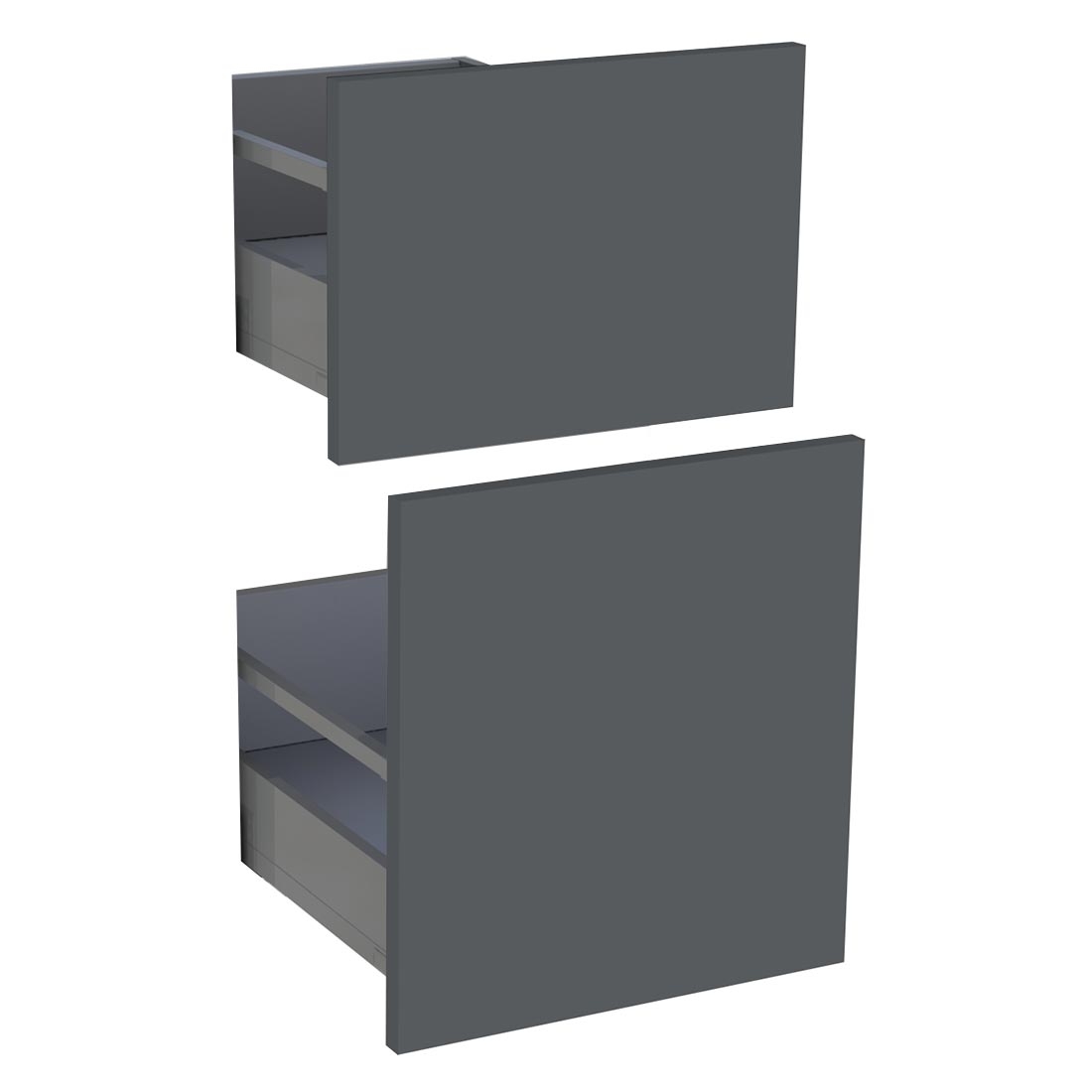 Kit façade meuble cuisine Gris Ardoise Mat 2 casseroliers H. 71,7 cm L. 39,7 cm