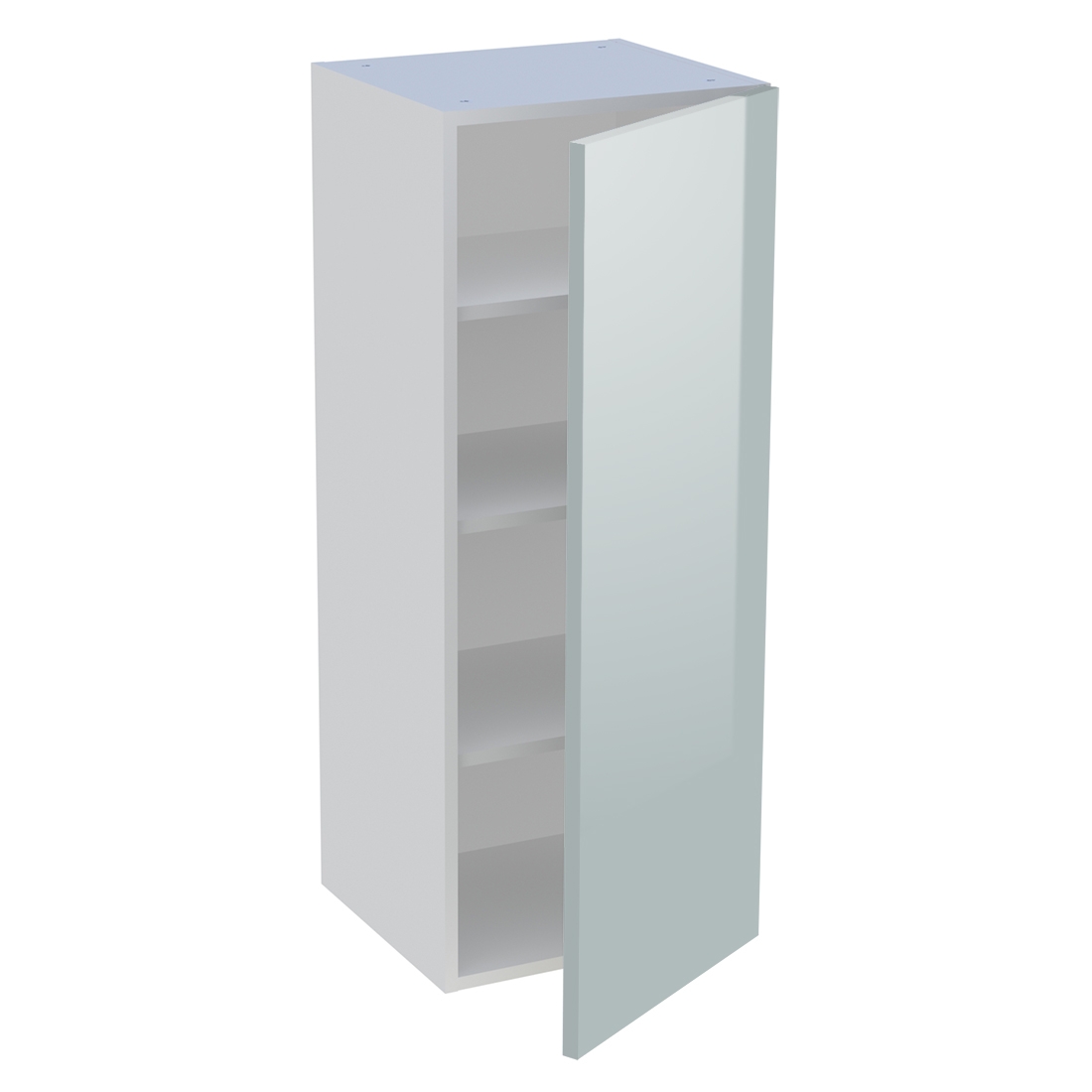 Meuble haut cuisine 1 porte H. 100,8 cm x L. 40 cm - Gris cendre brillant