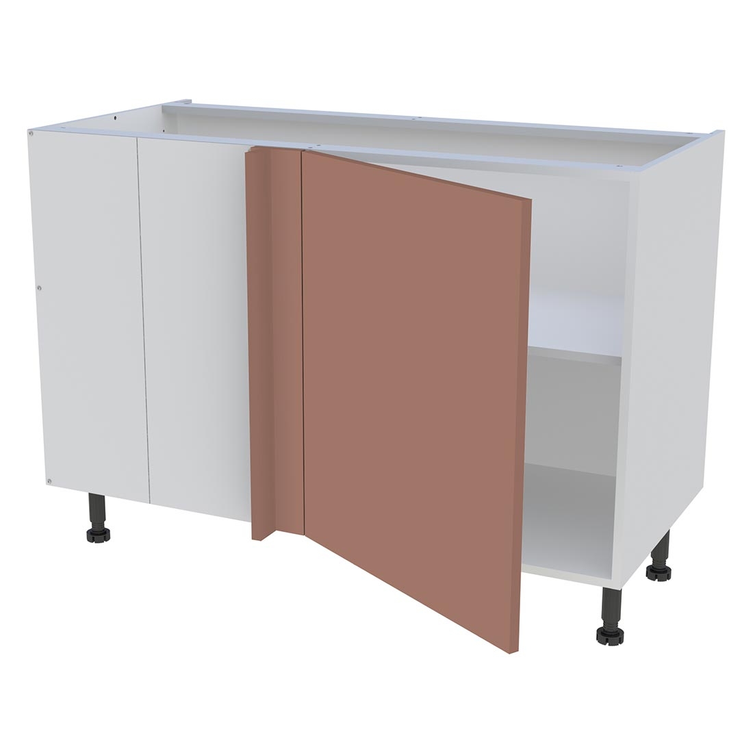 Meuble bas d'angle cuisine 1 porte H. 87 cm x L. 120 cm - Terracotta mat
