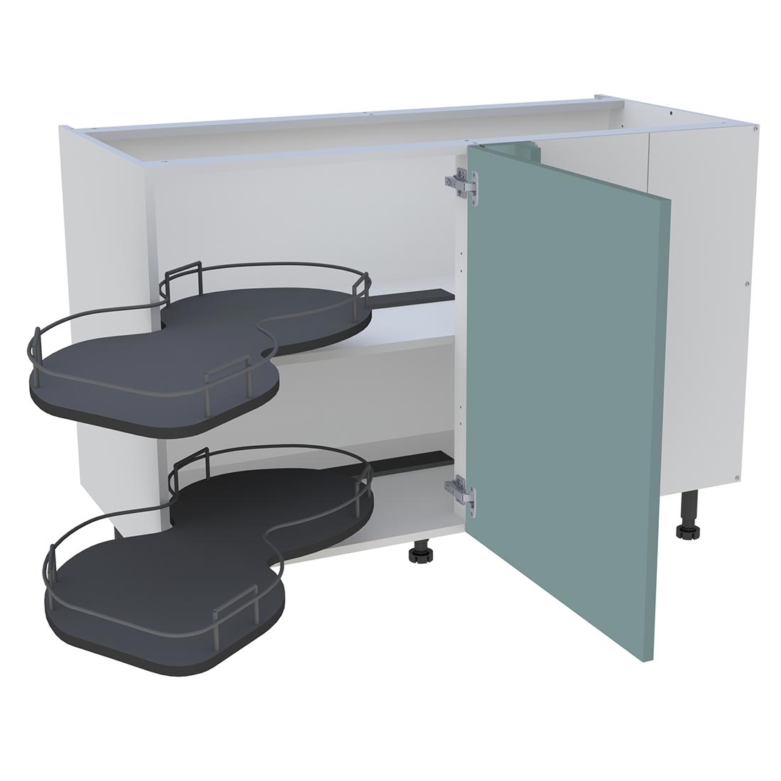 Meuble bas cuisine 1 porte H. 87 cm x L. 120 cm - BSA120D - Vert opale mat