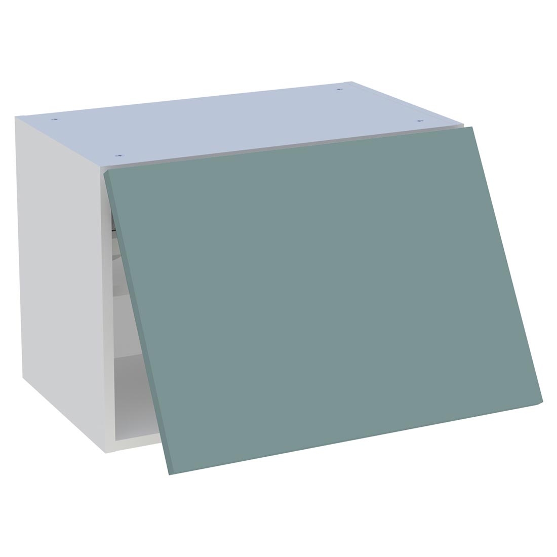 Meuble haut cuisine 1 porte relevante H. 43,2 cm x L. 60 cm - Vert opale mat