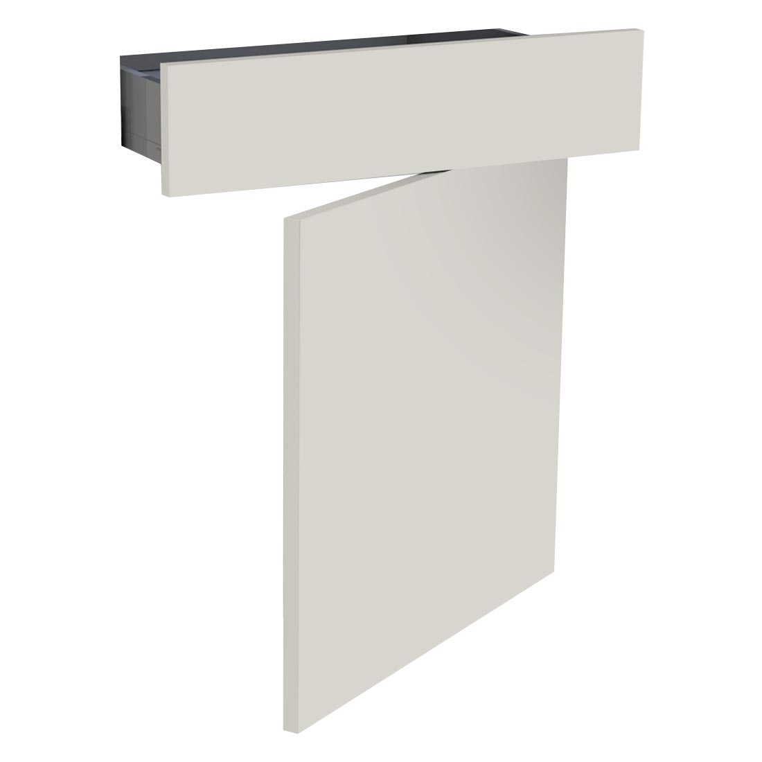 Kit façade meuble cuisine Lin Mat 1 porte, 1 tiroir H. 71,7 cm L. 59,7 cm