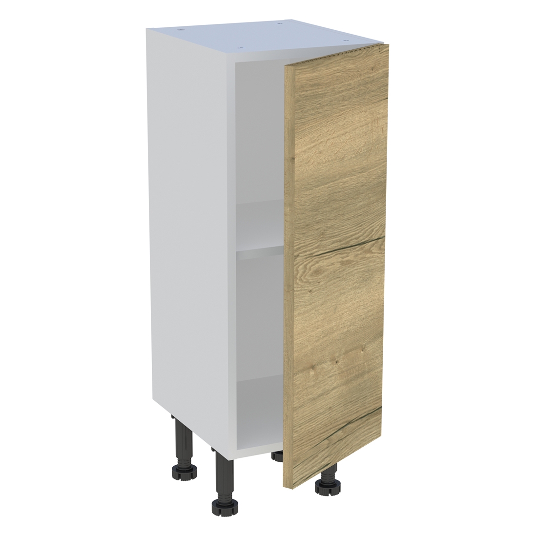 Meuble bas cuisine 1 porte H. 87 cm x L. 30 cm x P. 36,9 cm - Chêne structuré
