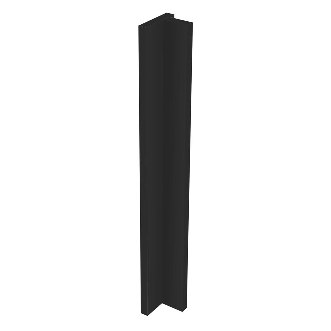 Kit fileur d'angle droit meuble cuisine NOIR MAT SANS POIGNÉE - H. 71.7 cm
