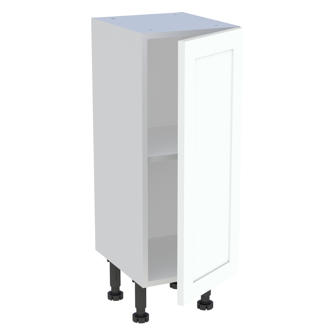 Meuble bas cuisine 1 porte H. 87 cm x L. 30 cm x P. 36,9 cm - Blanc cadre