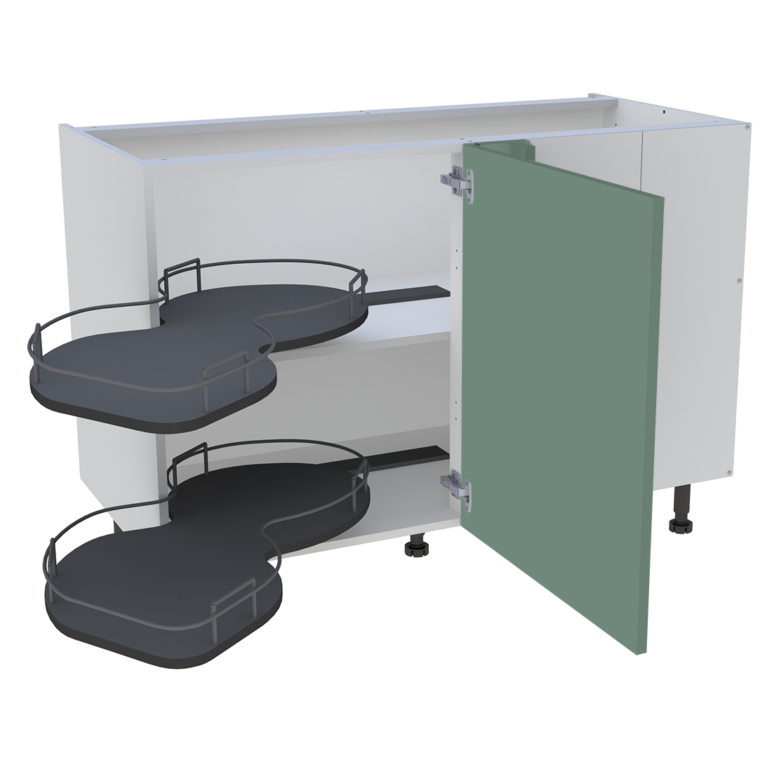 Meuble bas cuisine 1 porte H. 87 cm x L. 120 cm - BSA120D - Vert sauge mat