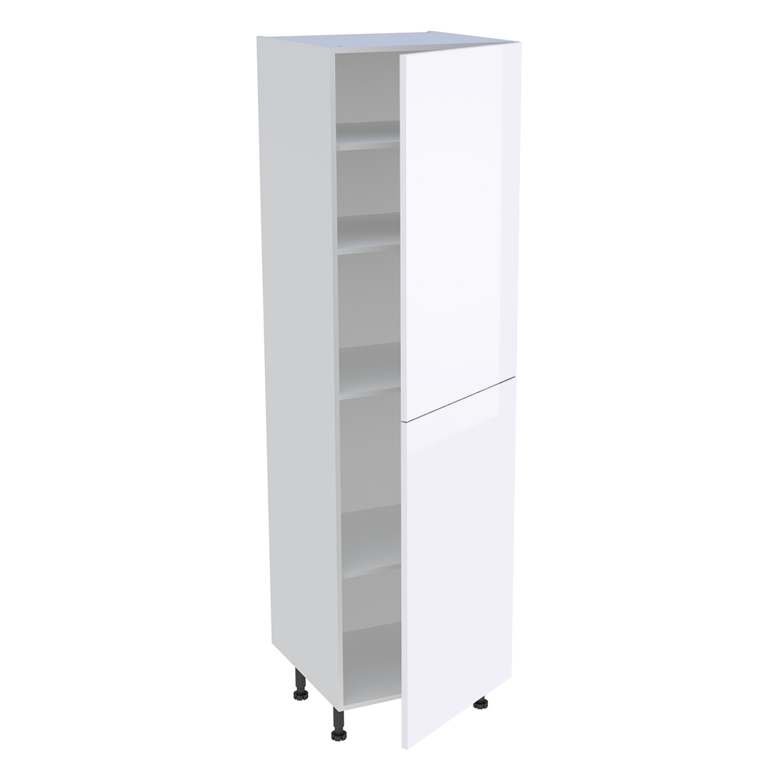 Colonne cuisine 2 portes H. 216,6 cm x L. 60 cm - C2P601 - Blanc brillant