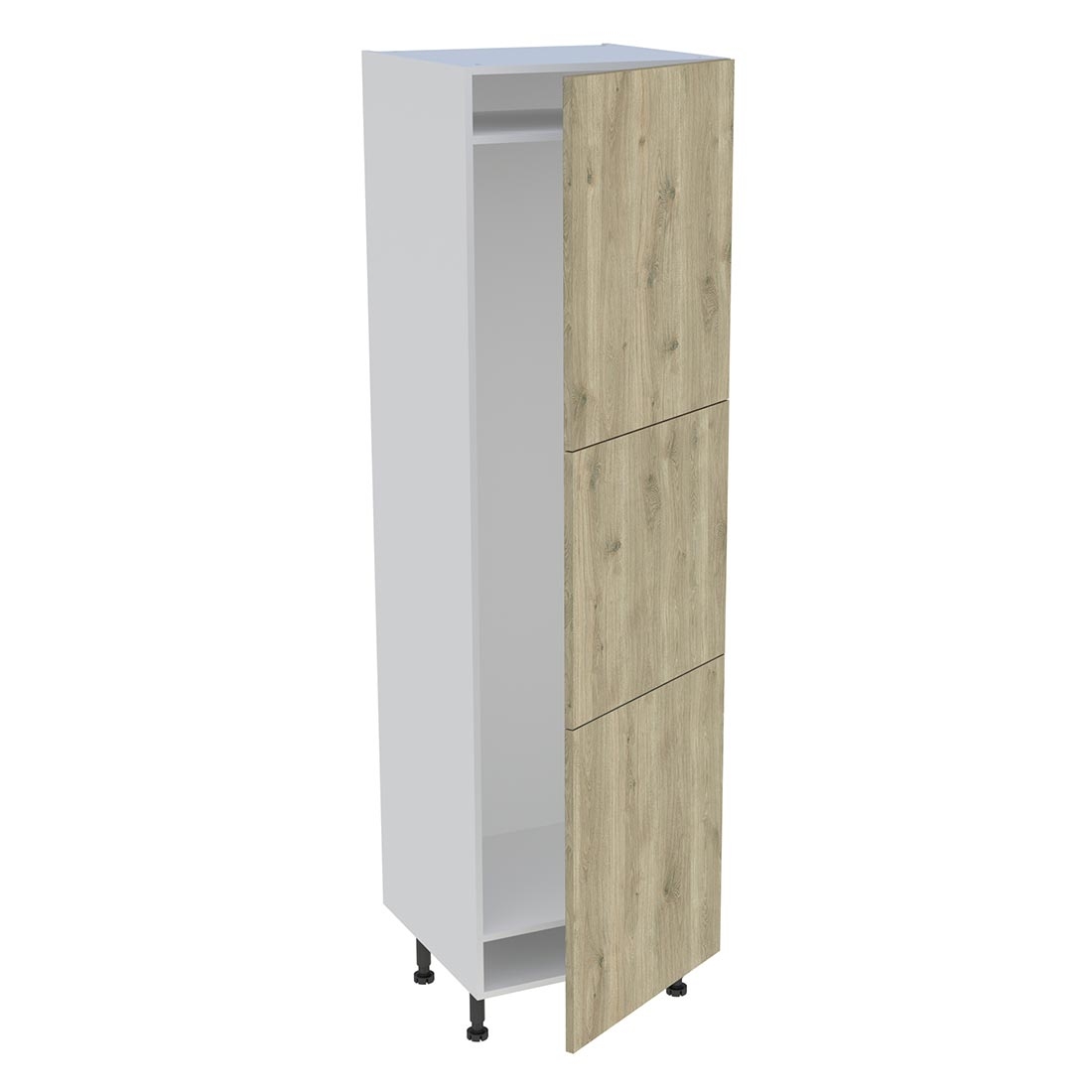 Colonne cuisine 3 portes H. 216,6 cm x L. 60 cm - CFR3P60 - Chêne doré