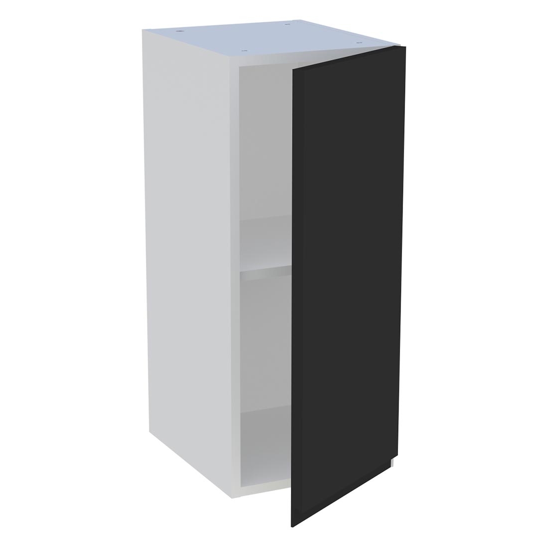Meuble haut cuisine 1 porte H. 72 cm x L. 30 cm - Noir mat sans poignée
