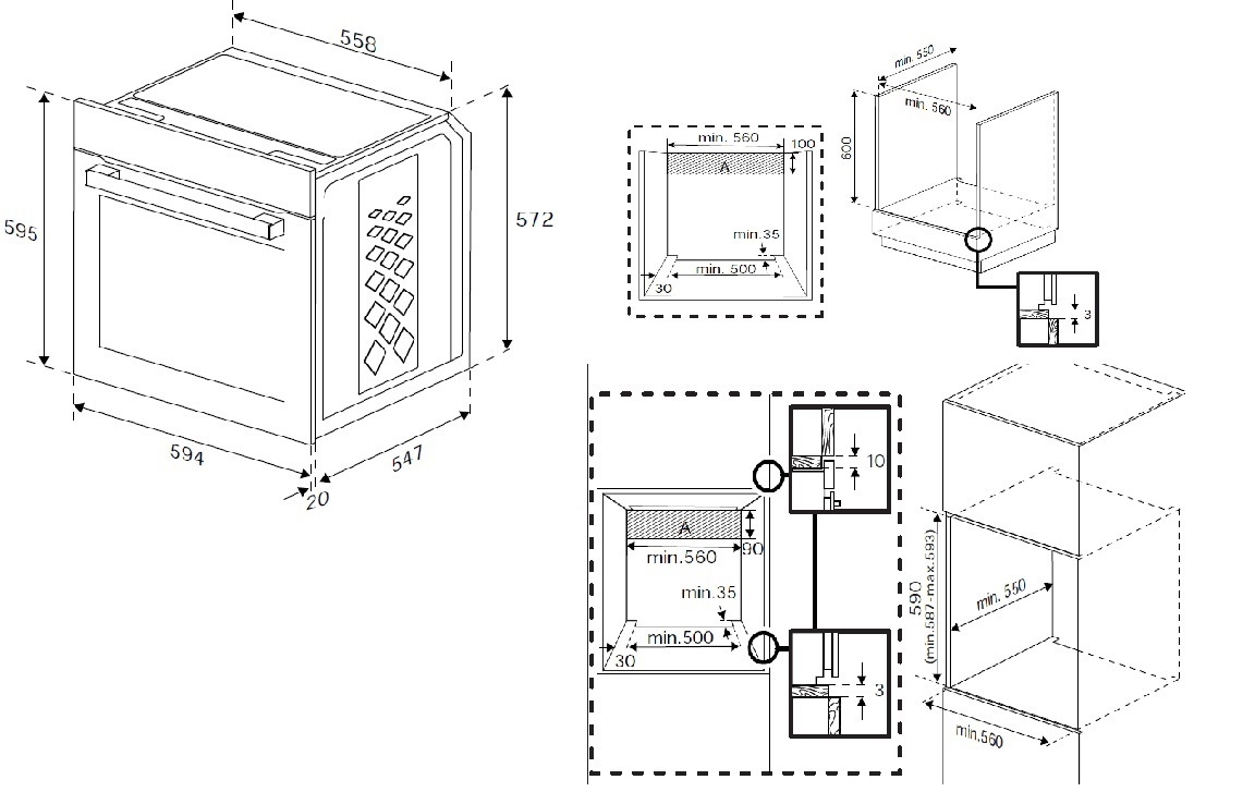 Four encastrable multifonction catalyse