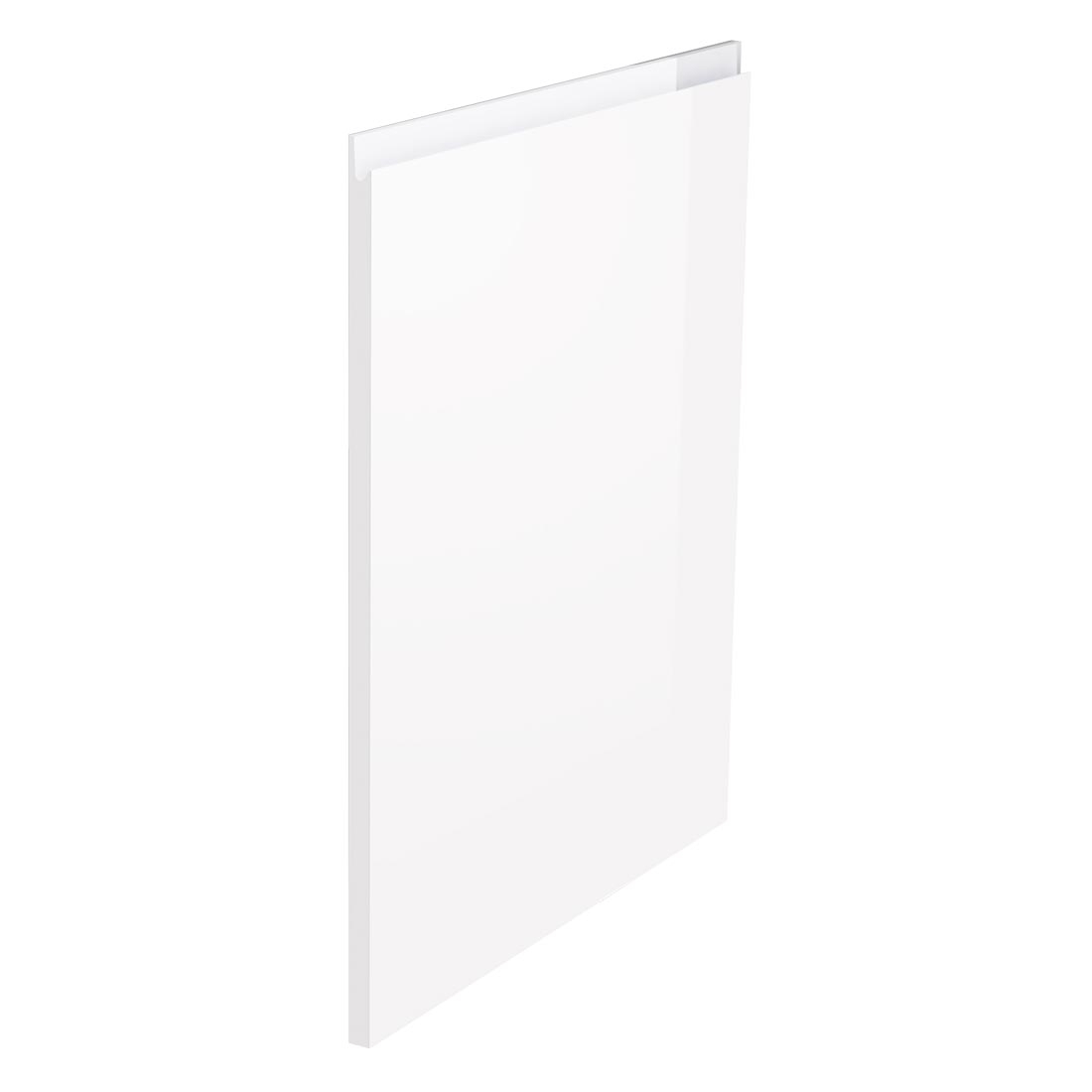 Kit façade porte pour coulissant ou lave vaisselle Blanc Brillant Sans Poignée H. 71,7 cm L. 59,7 cm