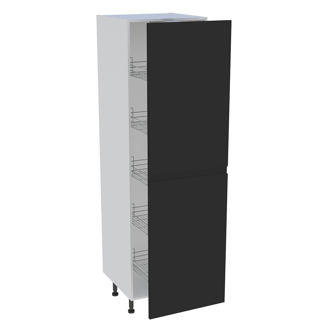 Colonne cuisine 2 portes H. 216,6 cm x L. 60 cm - C2P601EX - Noir mat sans poignée