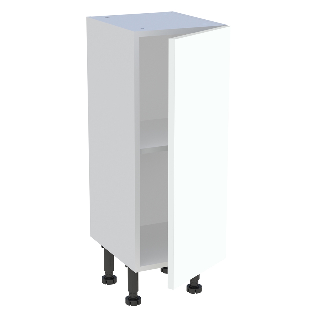 Meuble bas cuisine 1 porte H. 87 cm x L. 30 cm x P. 36,9 cm - Blanc chaud mat