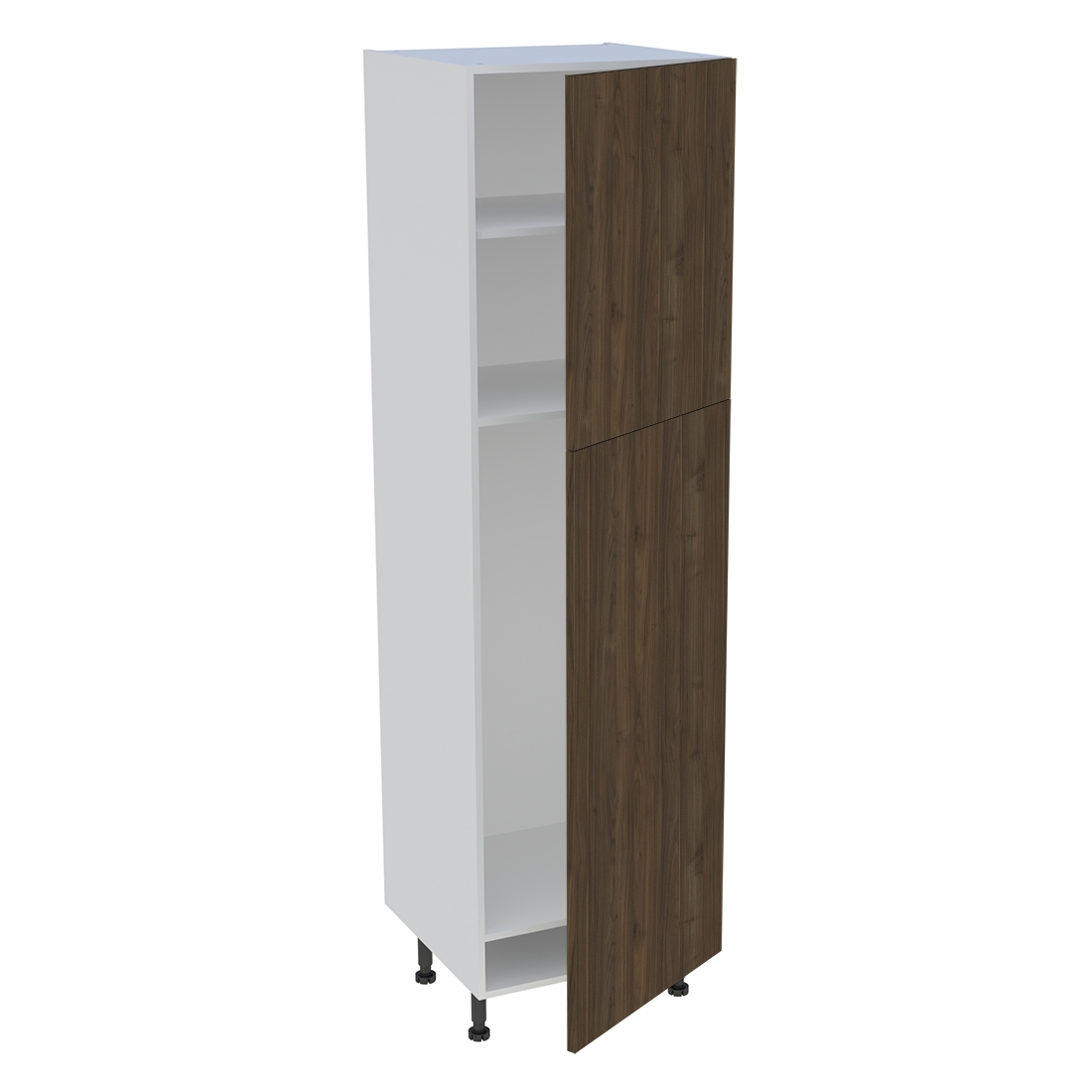 Colonne cuisine 2 portes H. 216,6 cm x L. 60 cm - CFR2P601 - Noyer foncé