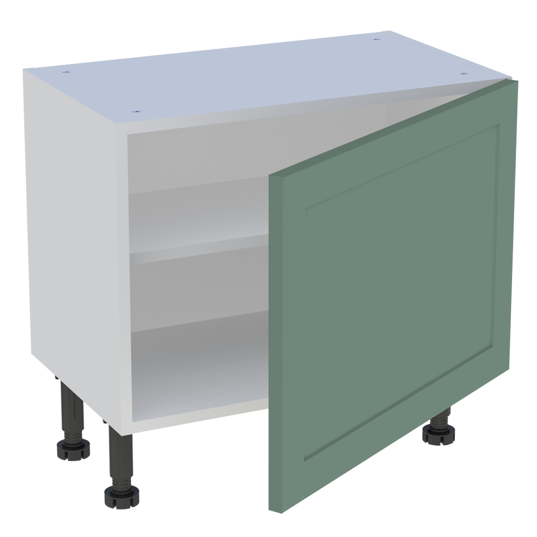 Meuble bas cuisine 1 porte H. 58,2 cm x L. 60 cm x P. 36,9 cm - Vert sauge cadre