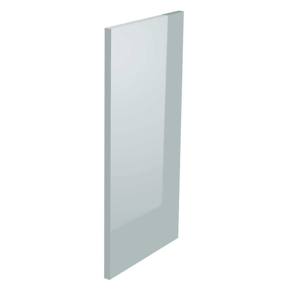 Kit façade meuble cuisine Gris Cendre Brillant 1 porte H. 71,7 cm L. 39,7 cm