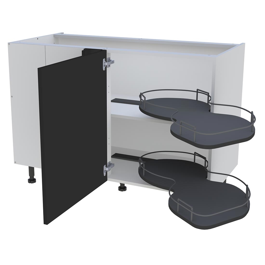 Meuble bas cuisine 1 porte H. 87 cm x L. 120 cm - BSA120G - Noir mat