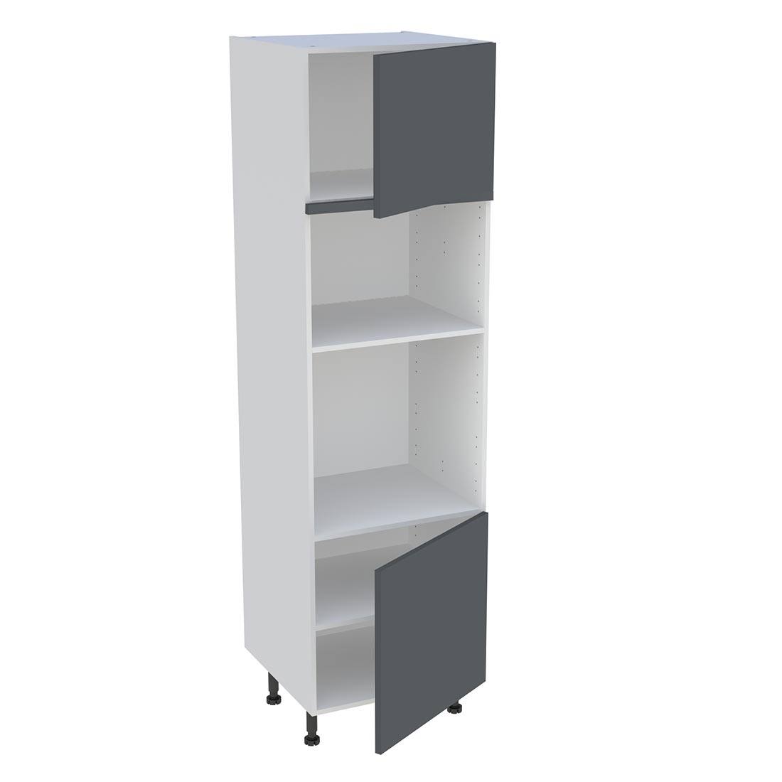 Colonne cuisine 2 portes H. 216,6 cm x L. 60 cm - CFMO2P - Gris ardoise mat