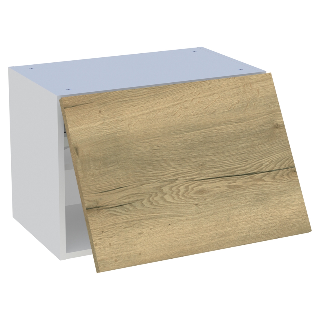 Meuble haut cuisine 1 porte relevante H. 43,2 cm x L. 60 cm - Chêne structuré