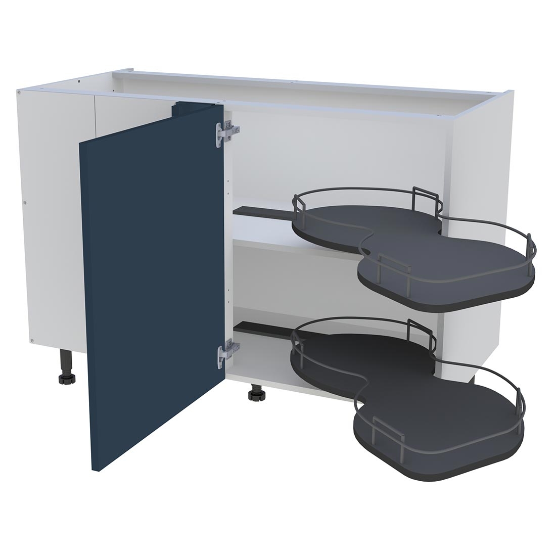 Meuble bas cuisine 1 porte H. 87 cm x L. 120 cm - BSA120G - Bleu nuit mat