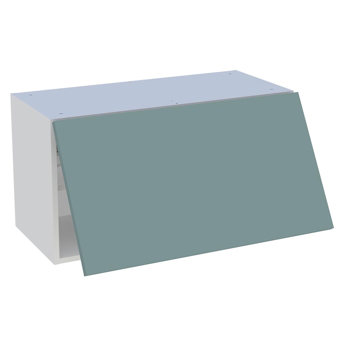 Meuble haut cuisine 1 porte relevante H. 43,2 cm x L. 80 cm - Vert opale mat