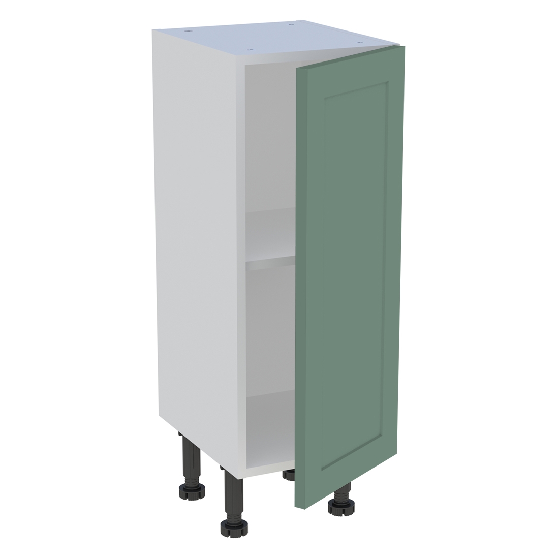 Meuble bas cuisine 1 porte H. 87 cm x L. 30 cm x P. 36,9 cm - Vert sauge cadre