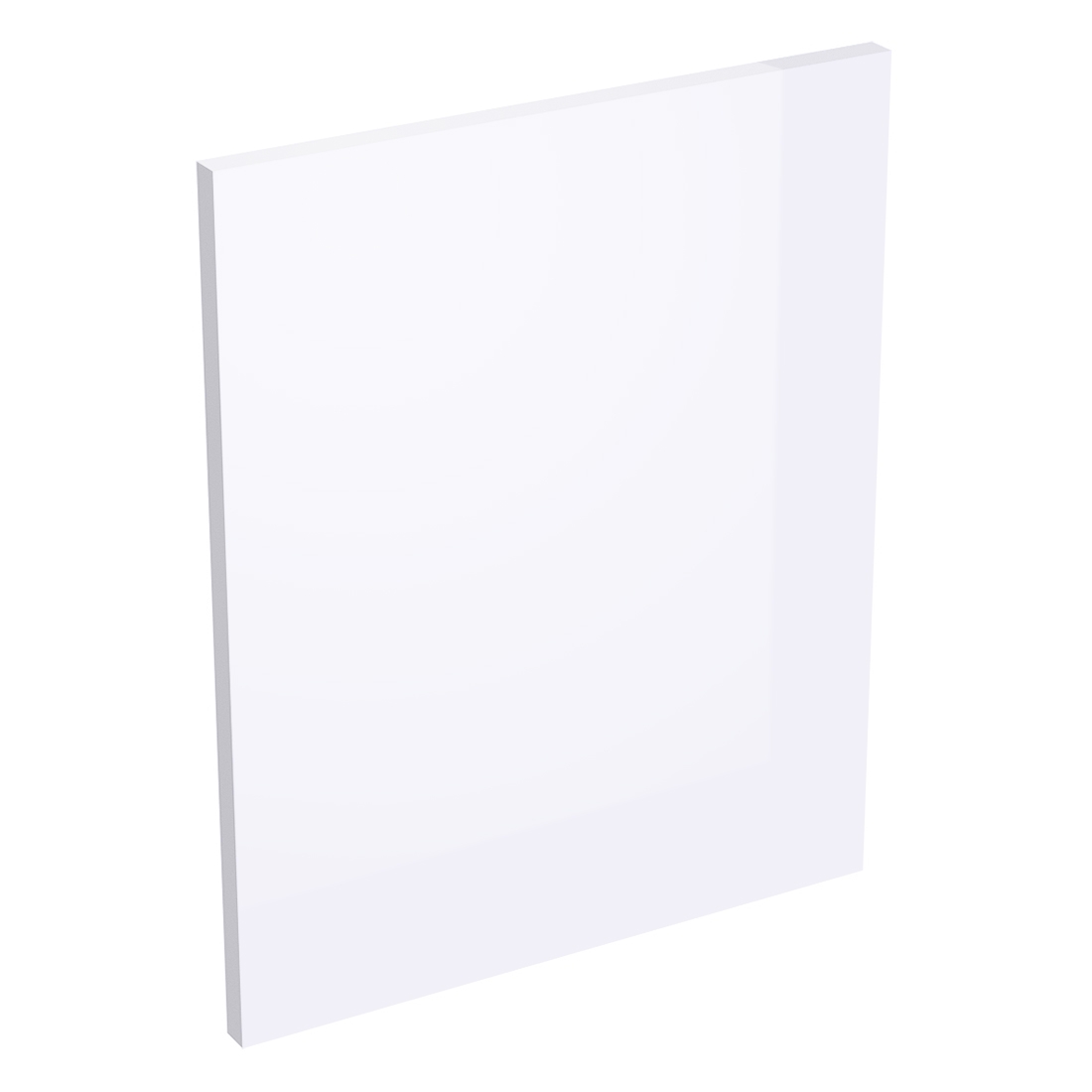 Coté de remplacement meuble haut cuisine sur hotte BLANC BRILLANT - H. 43.2 cm