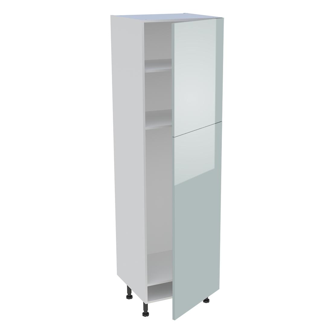 Colonne cuisine 2 portes H. 216,6 cm x L. 60 cm - CFR2P601 - Gris cendre brillant