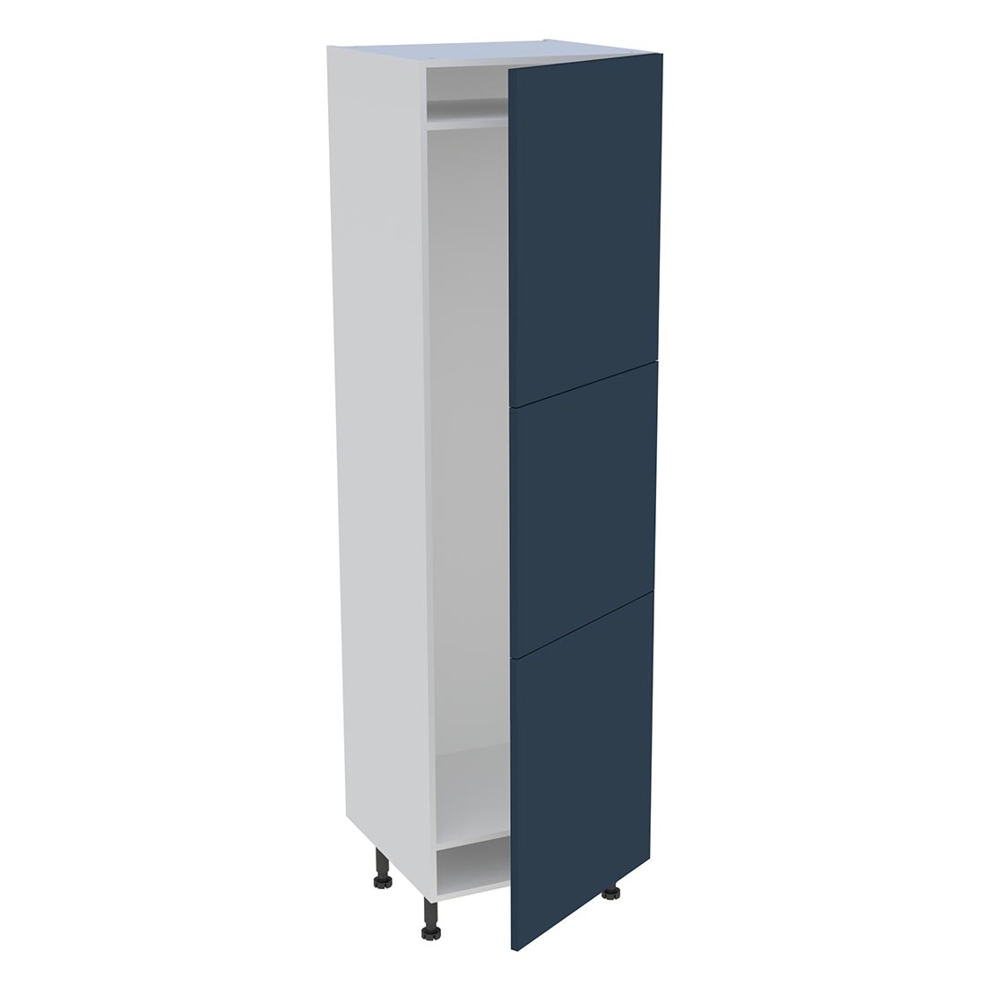 Colonne cuisine 3 portes H. 216,6 cm x L. 60 cm - CFR3P60 - Bleu nuit mat