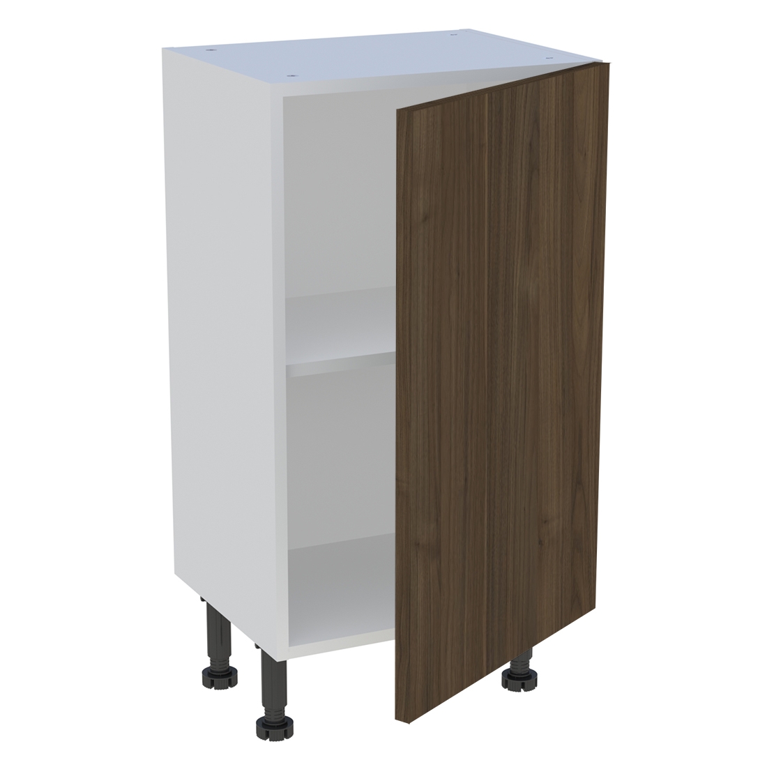 Meuble bas cuisine 1 porte H. 87 cm x L. 45 cm x P. 36,9 cm - Noyer foncé