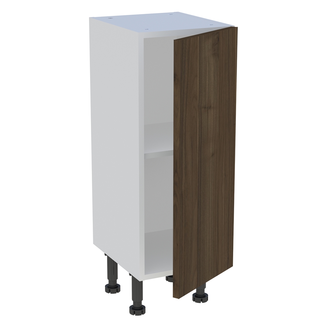 Meuble bas cuisine 1 porte H. 87 cm x L. 30 cm x P. 36,9 cm - Noyer foncé