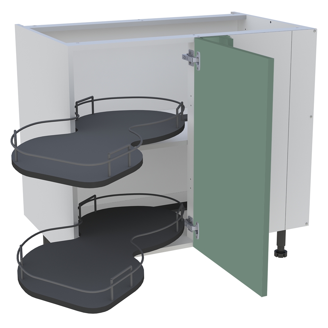 Meuble bas cuisine 1 porte H. 87 cm x L. 90 cm - BSA110D - Vert sauge mat