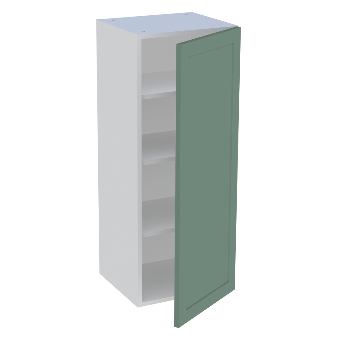 Meuble haut cuisine 1 porte H. 100,8 cm x L. 40 cm - Vert sauge cadre