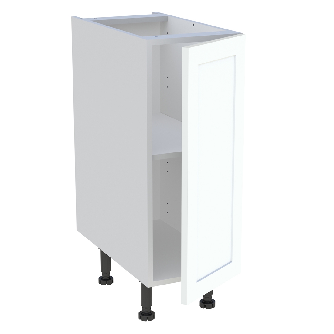 Meuble bas cuisine 1 porte H. 87 cm x L. 30 cm - Blanc cadre