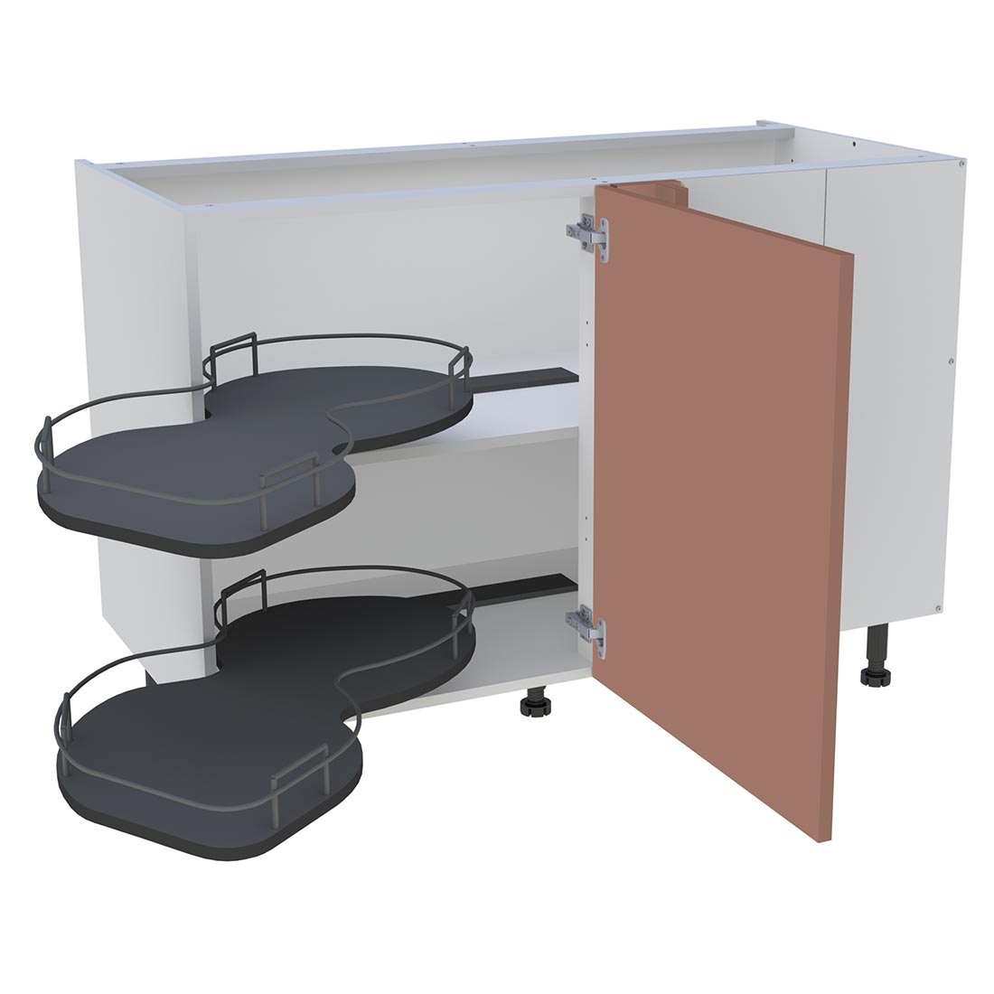 Meuble bas cuisine 1 porte H. 87 cm x L. 120 cm - BSA120D - Terracotta mat