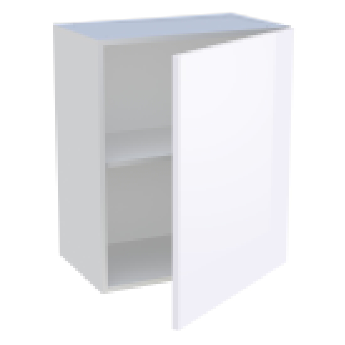 Meuble haut cuisine 1 porte H. 72 cm x L. 60 cm - Blanc brillant