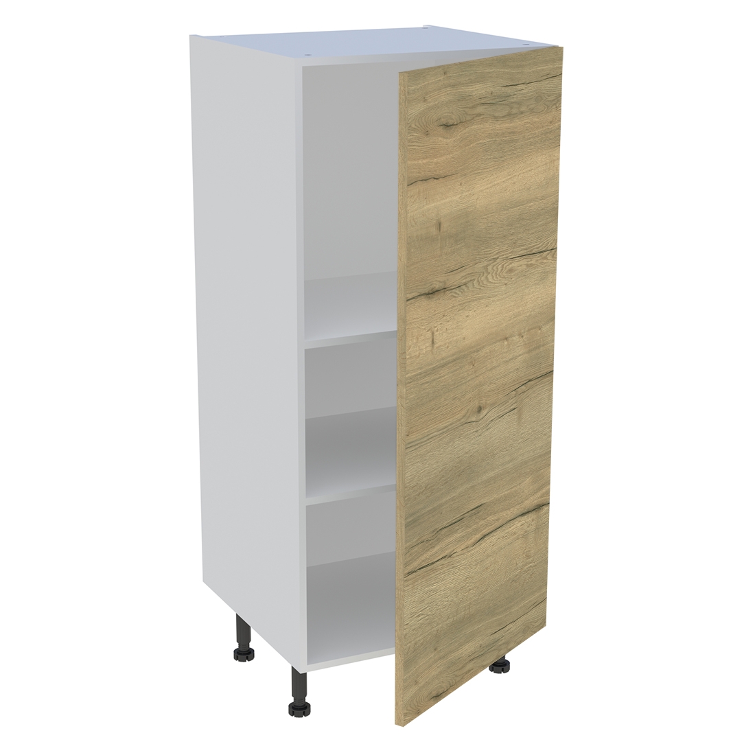 Demi colonne cuisine 1 porte H. 129,6 cm x L. 60 cm - Chêne structuré