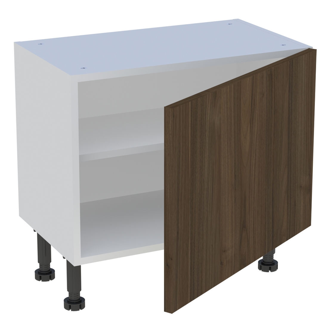 Meuble bas cuisine 1 porte H. 58,2 cm x L. 60 cm x P. 36,9 cm - Noyer foncé