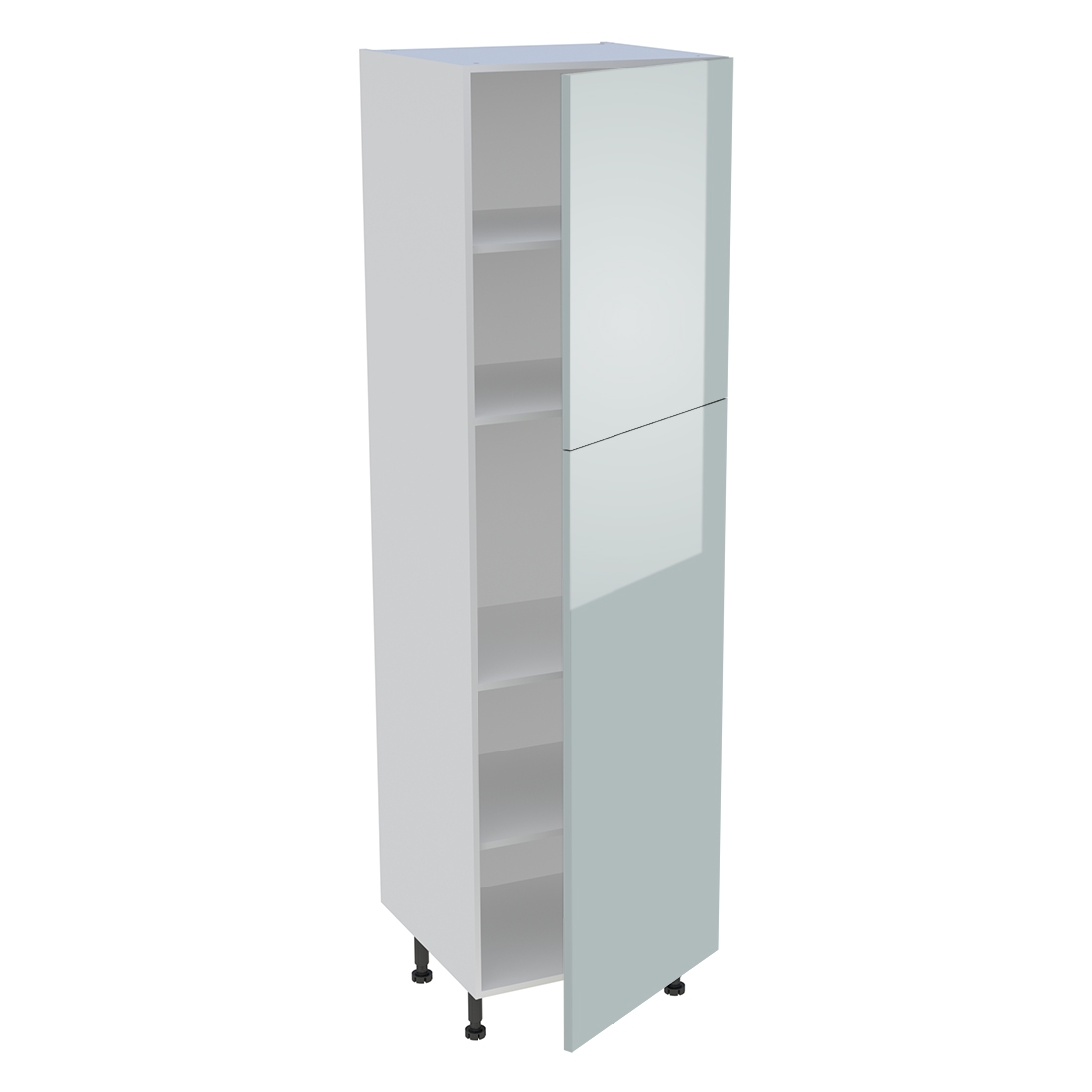 Colonne cuisine 2 portes H. 216,6 cm x L. 60 cm - C2P602 - Gris cendre brillant