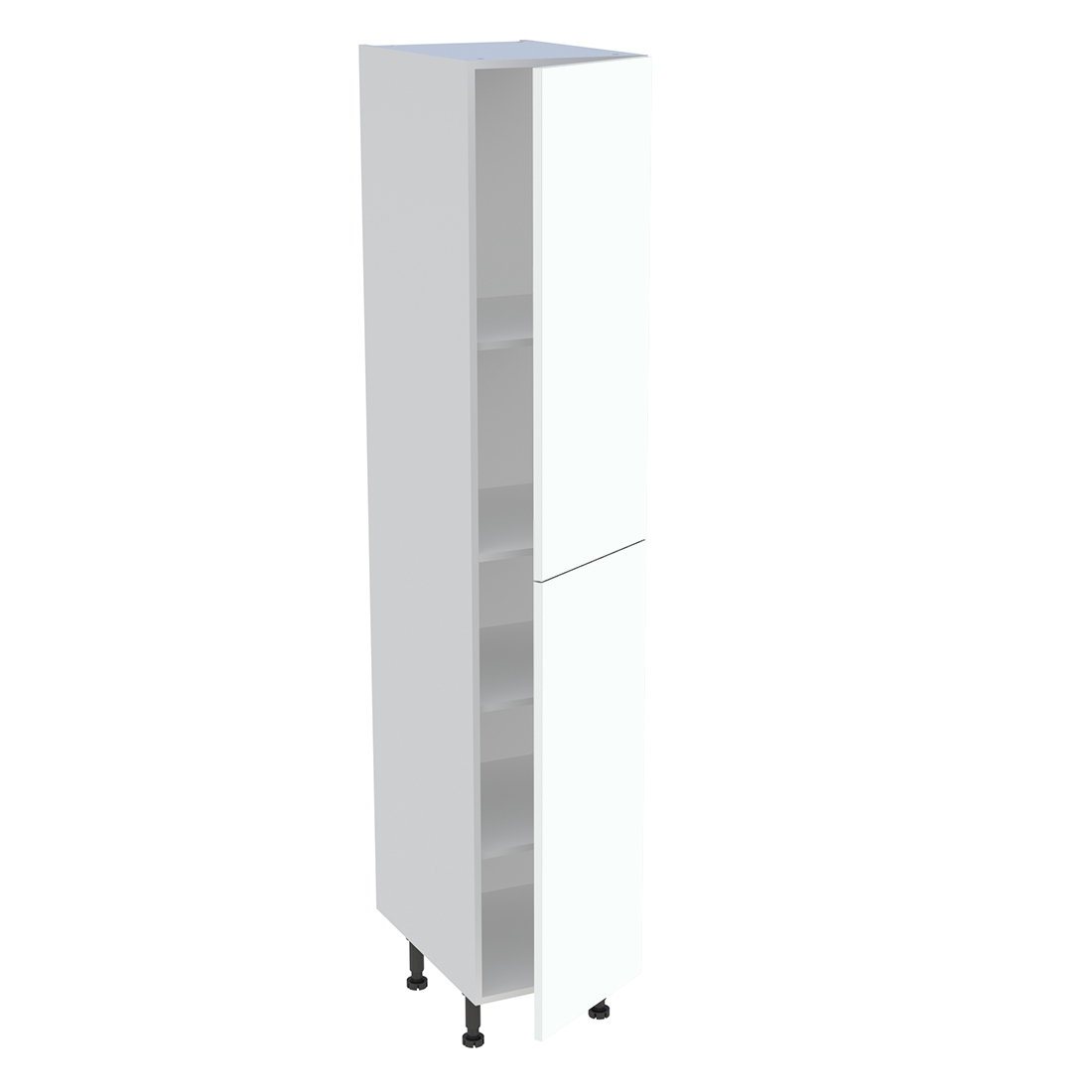 Colonne cuisine 2 portes H. 216,6 cm x L. 40 cm - C2P401 - Blanc chaud mat