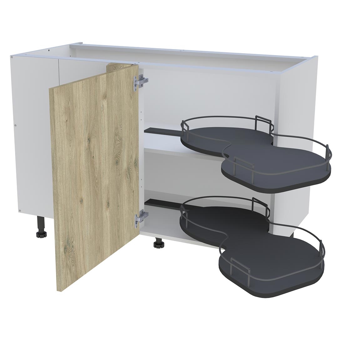 Meuble bas cuisine 1 porte H. 87 cm x L. 120 cm - BSA120G - Chêne doré