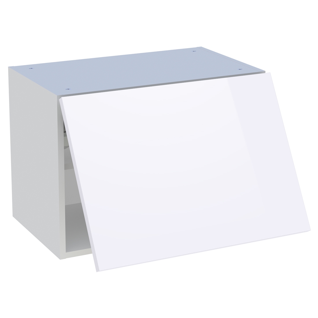 Meuble haut cuisine 1 porte relevante H. 43,2 cm x L. 60 cm - Blanc brillant