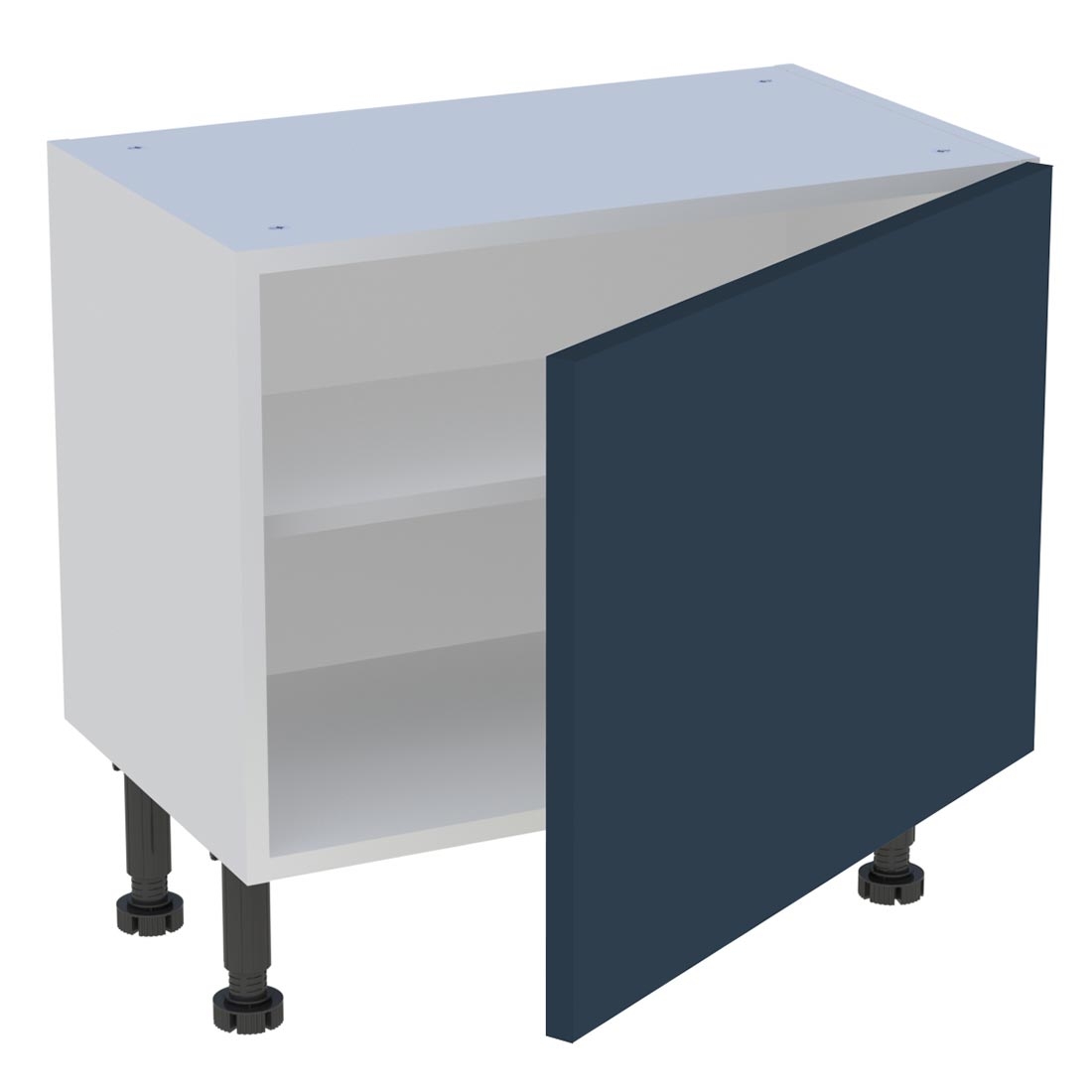 Meuble bas cuisine 1 porte H. 58,2 cm x L. 60 cm x P. 36,9 cm - Bleu nuit mat