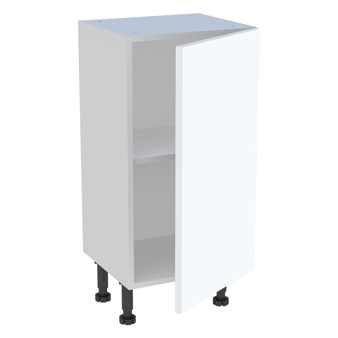 Meuble bas cuisine 1 porte H. 87 cm x L. 40 cm x P. 36,9 cm - Blanc mat